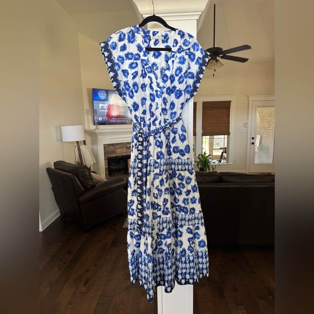 Abercrombie Floral Blue and White Women's Dress
